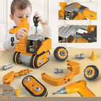 Excavator Toy Buildable Kit With Tools & Stickers