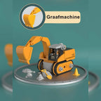 Excavator Toy Buildable Kit With Tools & Stickers