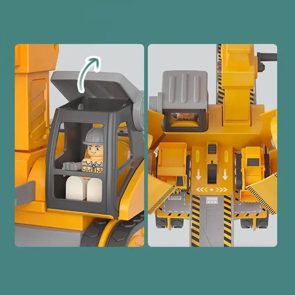 Excavator Toy Buildable Kit With Tools & Stickers