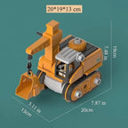 Excavator Toy Buildable Kit With Tools & Stickers