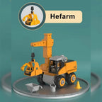 Excavator Toy Buildable Kit With Tools & Stickers