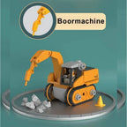 Excavator Toy Buildable Kit With Tools & Stickers
