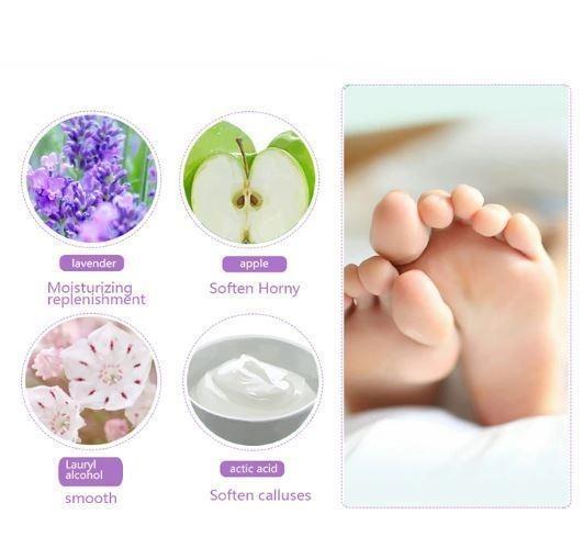 Exfoliating Foot Mask Natural Fruit Enzymes Lavender Set of 3