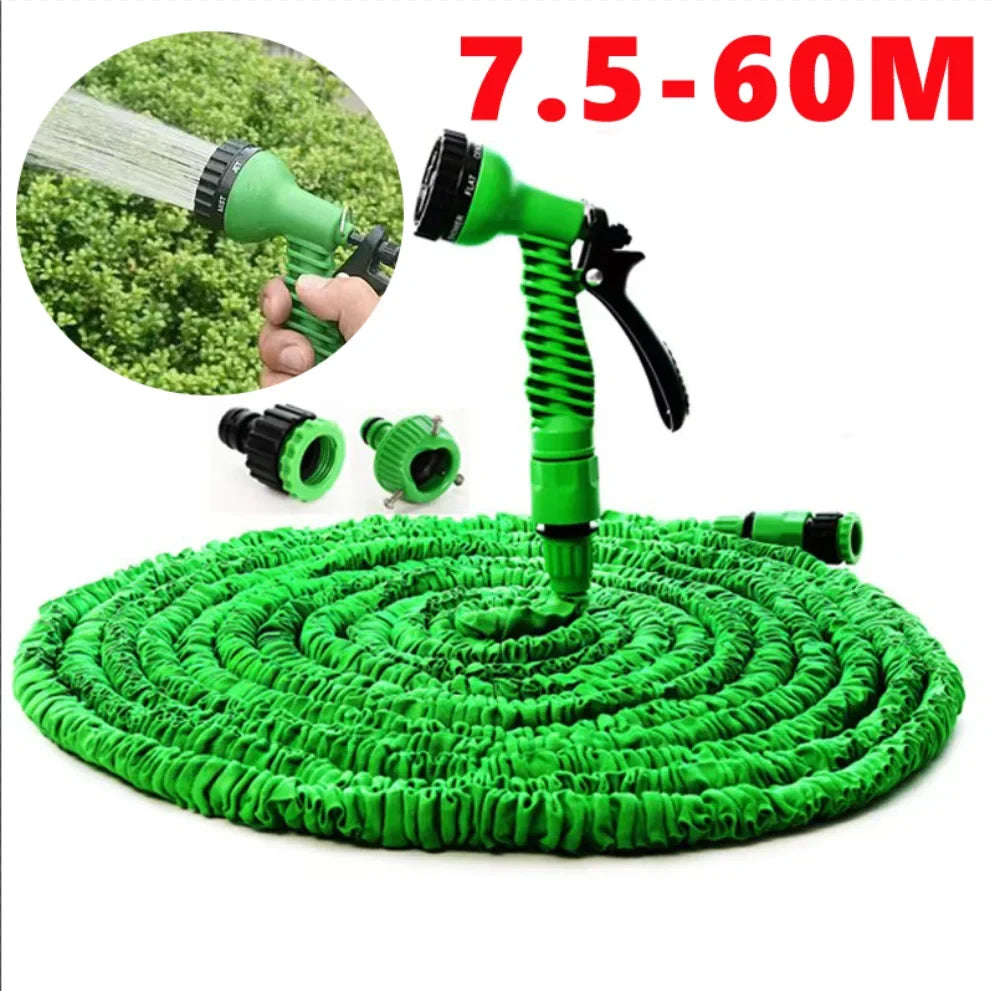 Expandable Garden Hose 3X Length 7-Function Spray Gun