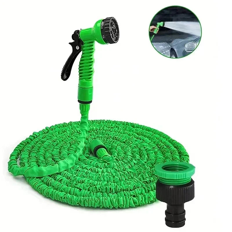 Expandable Garden Hose 3X Length 7-Function Spray Gun