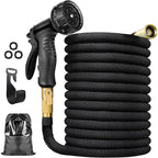 Expandable Garden Hose 8 Spray Patterns Brass Fittings