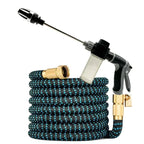 Expandable Garden Hose Auto-Retract Kink-Resistant Brass Fittings