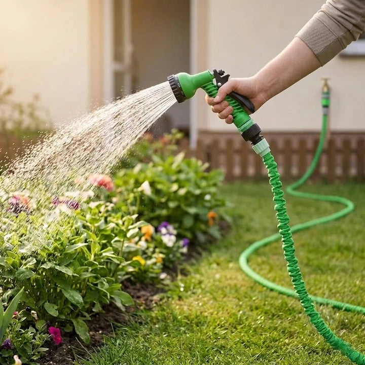 Expandable Garden Hose Expands 3x 7-Pattern Kink-Resistant