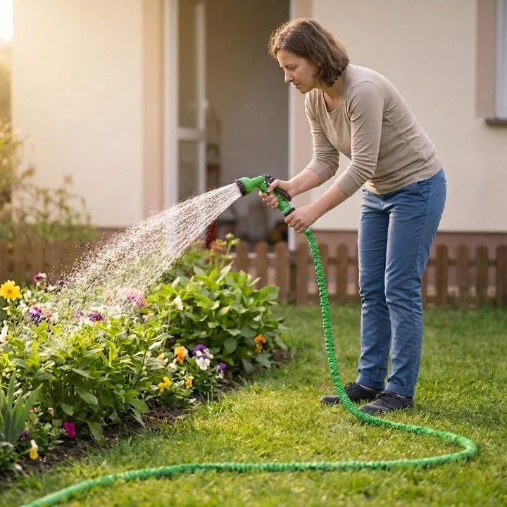 Expandable Garden Hose Expands 3x 7-Pattern Kink-Resistant