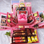 Explosion Gift Box Four Panel Photo Reveal Cardstock Kit