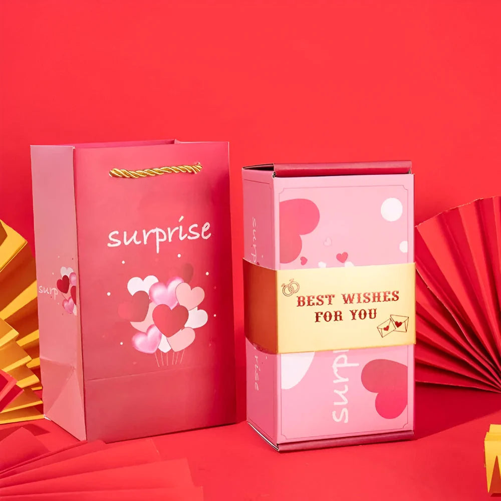 Explosion Gift Box Pop-Up Photo & Cash Slots