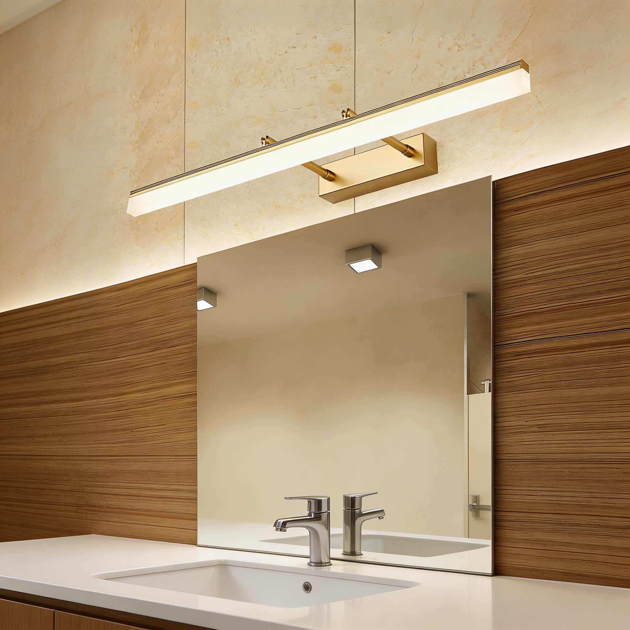 Extendable Dual-Rod Moisture-Resistant Stainless Steel Vanity Light Bar (3 Color Temperatures)