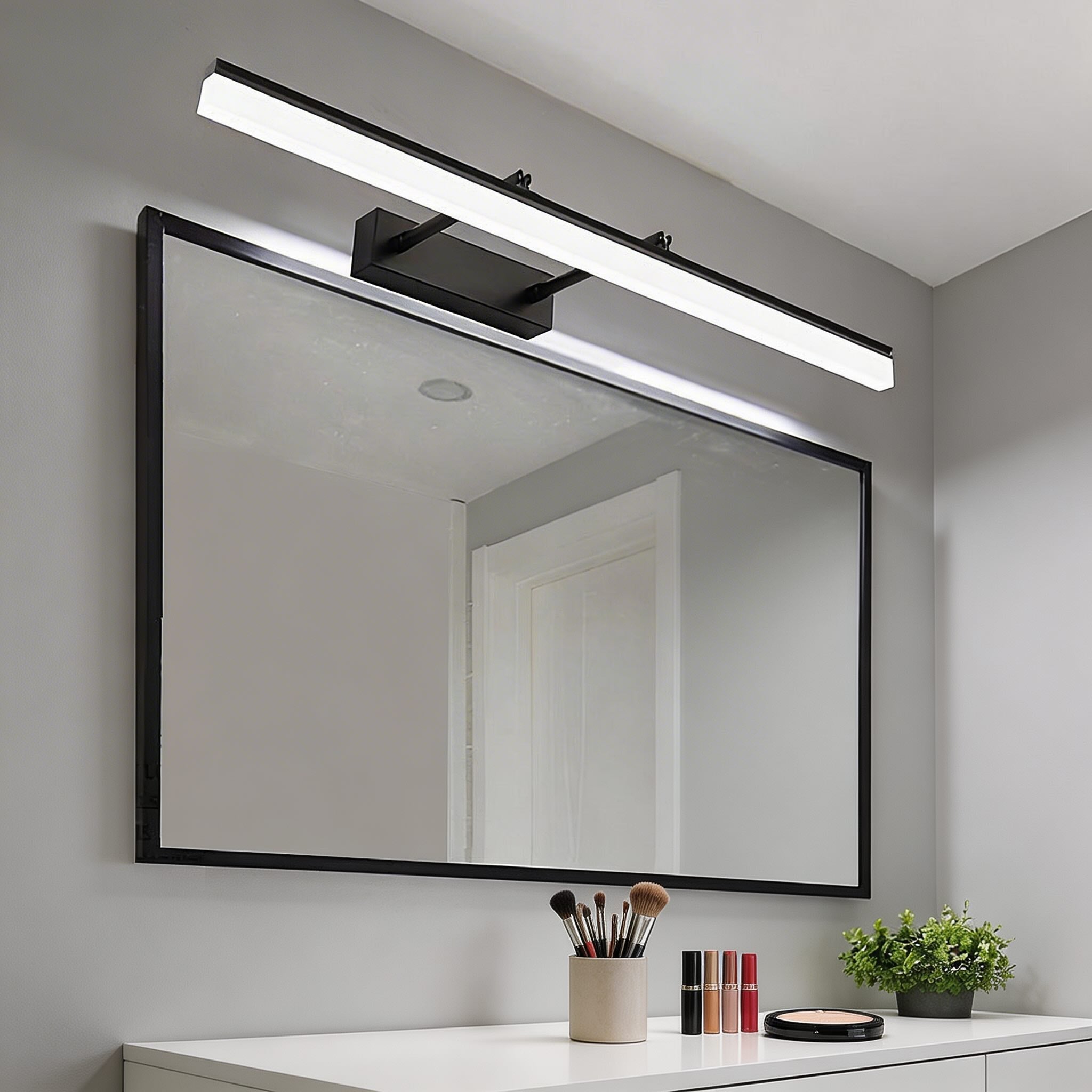 Extendable Dual-Rod Moisture-Resistant Stainless Steel Vanity Light Bar (3 Color Temperatures)