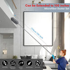 Extendable Duster Telescopic Pole Flexible Microfiber Head