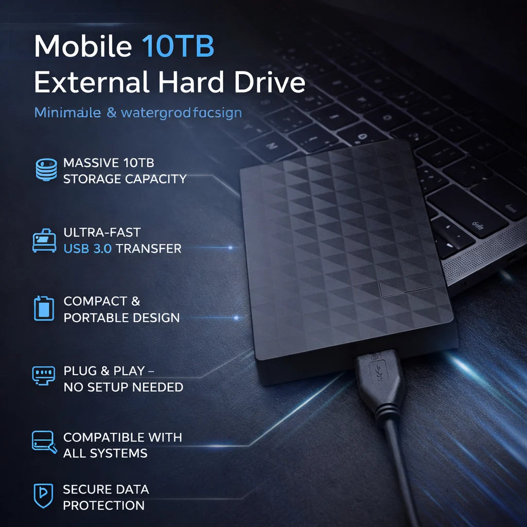External Hard Drive 10 TB USB 3.0
