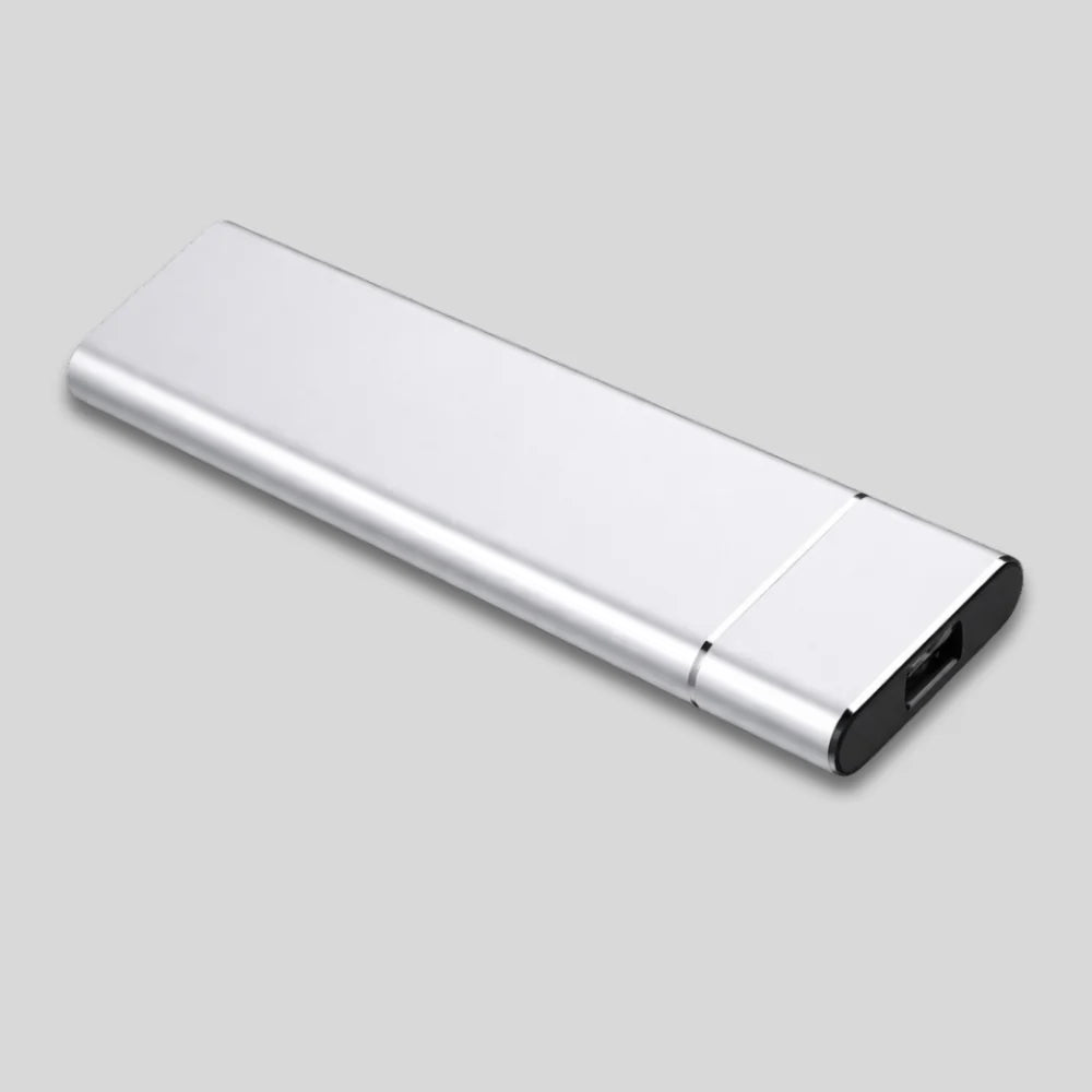External Hard Drive 500GB Brushed Aluminum High-Speed USB