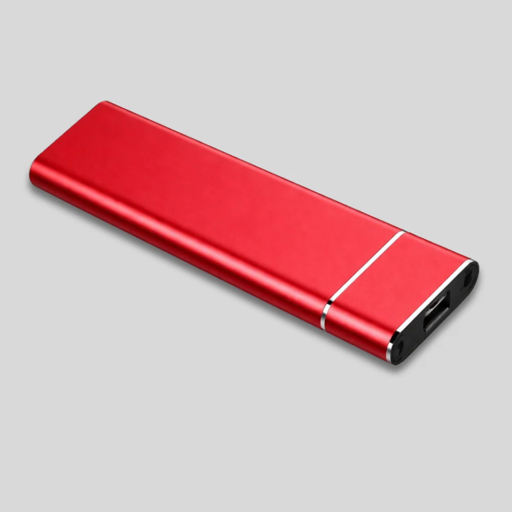 External Hard Drive 500GB Brushed Aluminum High-Speed USB