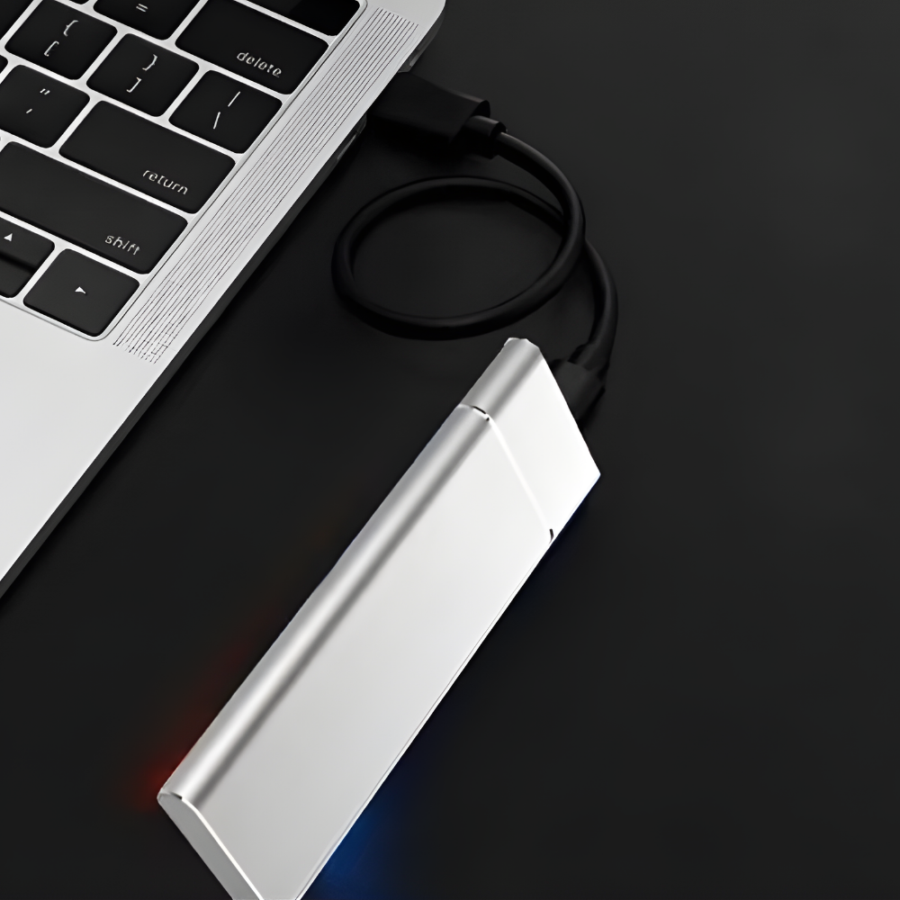 External Hard Drive 500GB High-Speed USB Aluminum