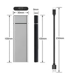 External Hard Drive 500GB Slim Aluminum USB 3.2