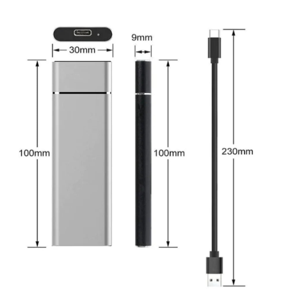 External Hard Drive 8TB Portable Aluminum