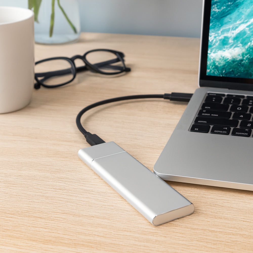External Hard Drive Slim Aluminum 500GB USB 3.2