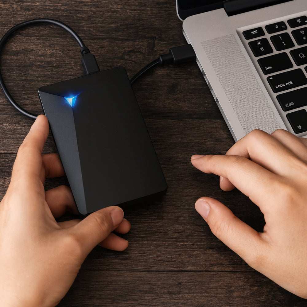 External Hard Drive USB 3.0 Slim & Travel-Friendly