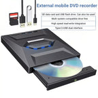 External Optical Drive 24X Read Speed SD Card Slot