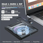 External Optical Drive 24X Read Speed SD Card Slot