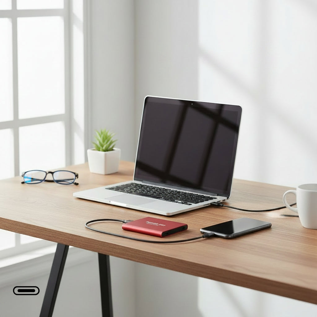 External SSD 128TB 540 MB/s Aluminum Housing