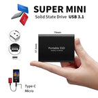 External SSD 128TB USB-C High-Speed Shock-Resistant