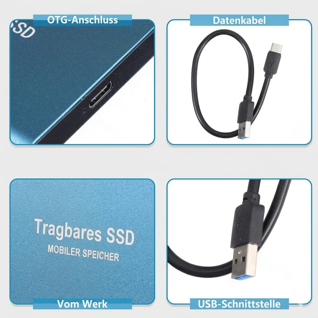 External SSD 2TB Ultra-Fast Aluminum Case