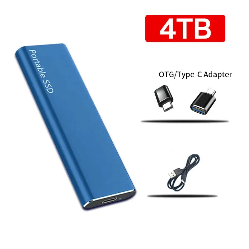 External SSD Drive 4TB USB-C High-Speed Compact & Lightweight