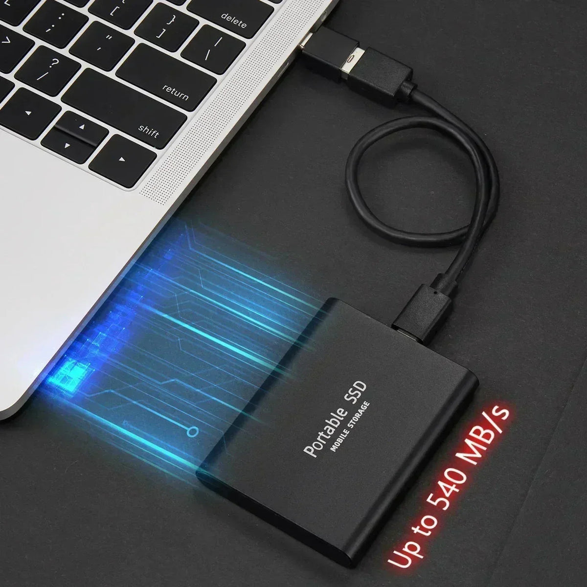 External SSD Drive High-Speed Portable & Shock-Resistant 2 TB