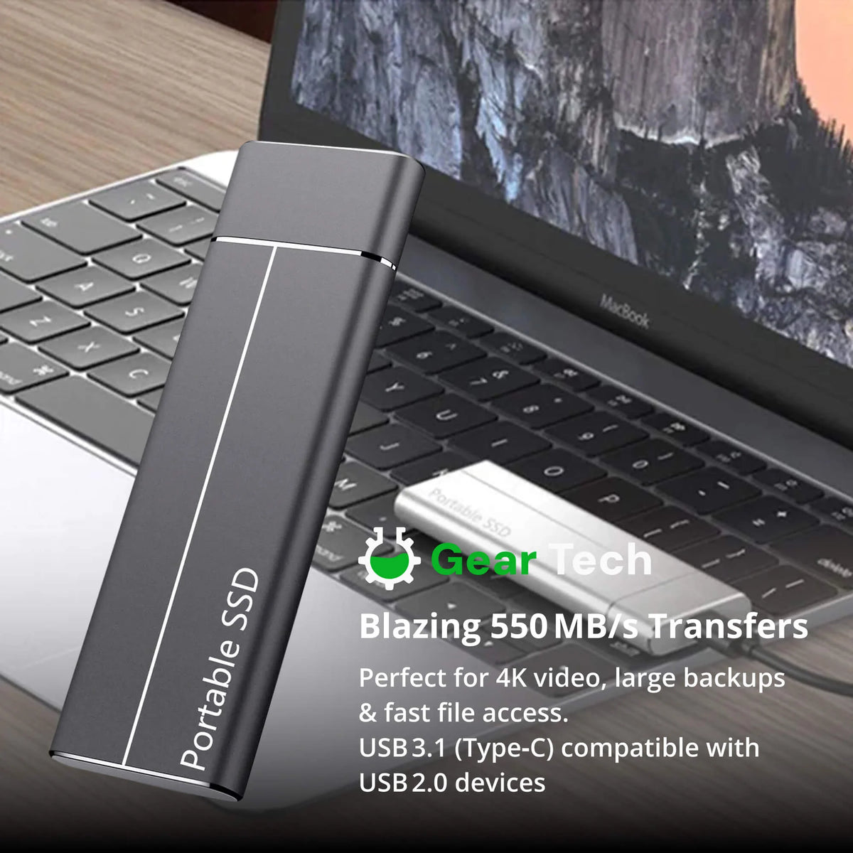 External SSD USB 3.2 High-Speed Up To 30 TB