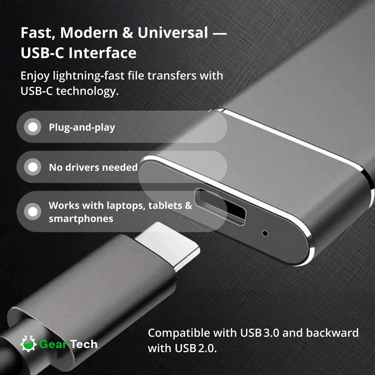 External SSD USB 3.2 High-Speed Up To 30 TB