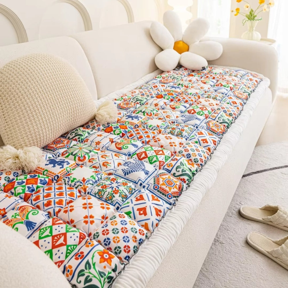 Extra-Thick Non-Slip Quilted Sofa Cover (Machine Washable)