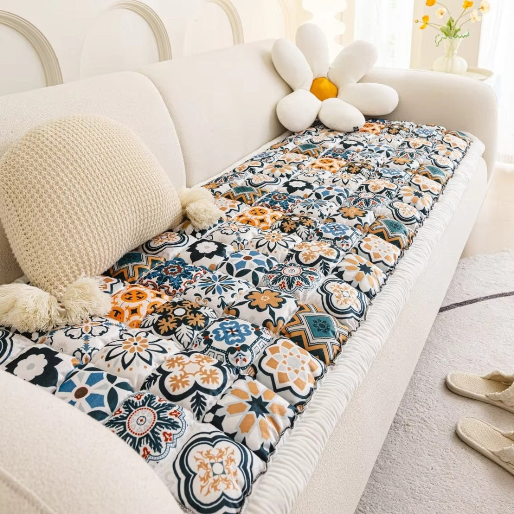 Extra-Thick Non-Slip Quilted Sofa Cover (Machine Washable)