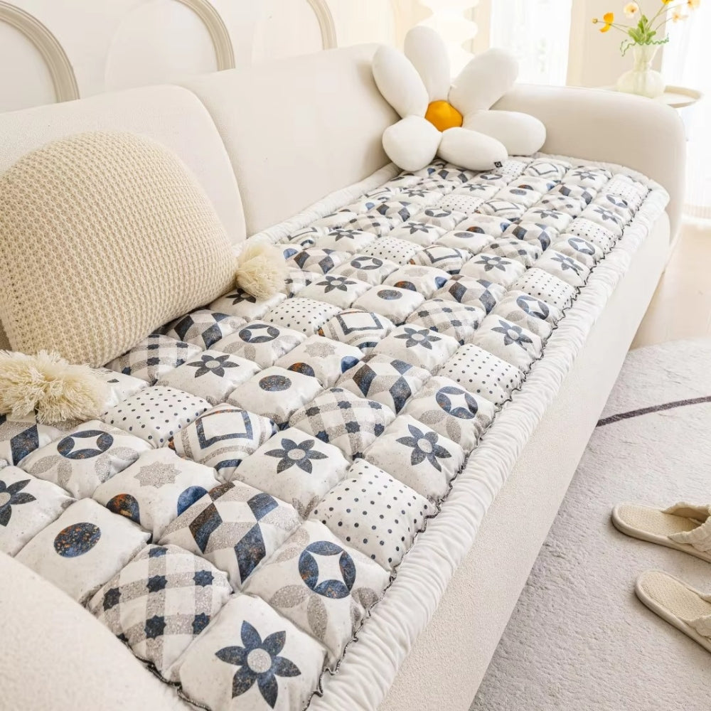 Extra-Thick Non-Slip Quilted Sofa Cover (Machine Washable)