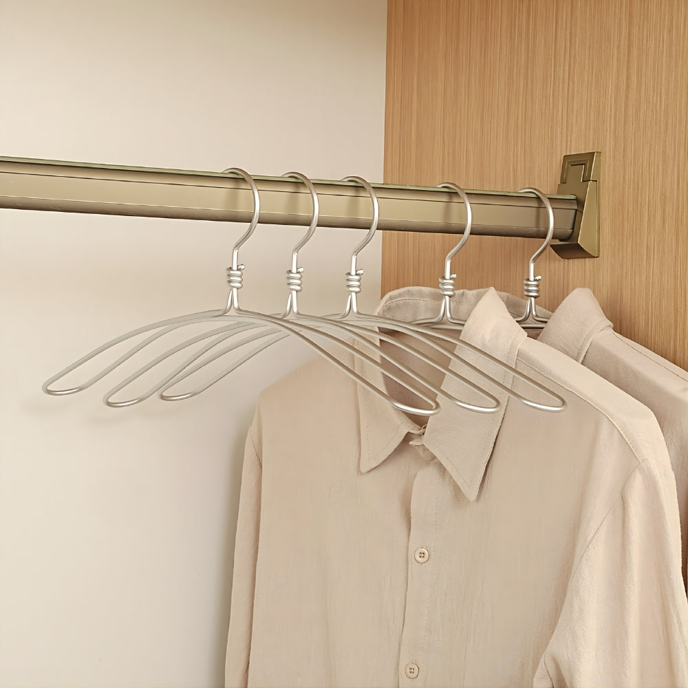Extra-Wide Rust-Resistant Aluminum Clothes Hangers (Set of 6)