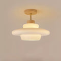 Eye-Care Cream Glass Flush Mount Ceiling Light