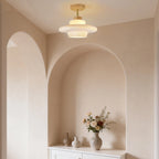 Eye-Care Cream Glass Flush Mount Ceiling Light