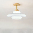 Eye-Care Cream Glass Flush Mount Ceiling Light