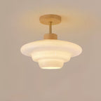 Eye-Care Cream Glass Flush Mount Ceiling Light