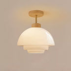 Eye-Care Cream Glass Flush Mount Ceiling Light