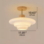 Eye-Care Cream Glass Flush Mount Ceiling Light