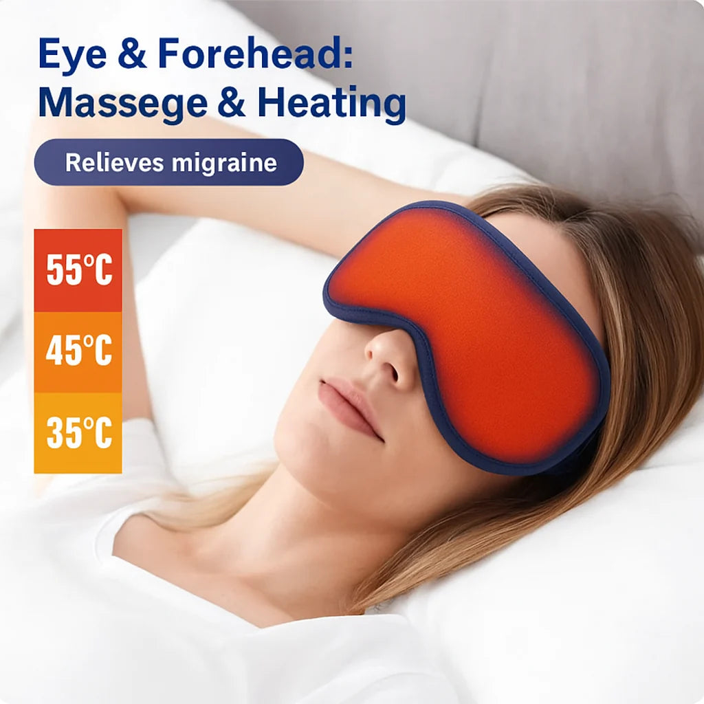 Eye Massager Heat & Compression Built-In Audio