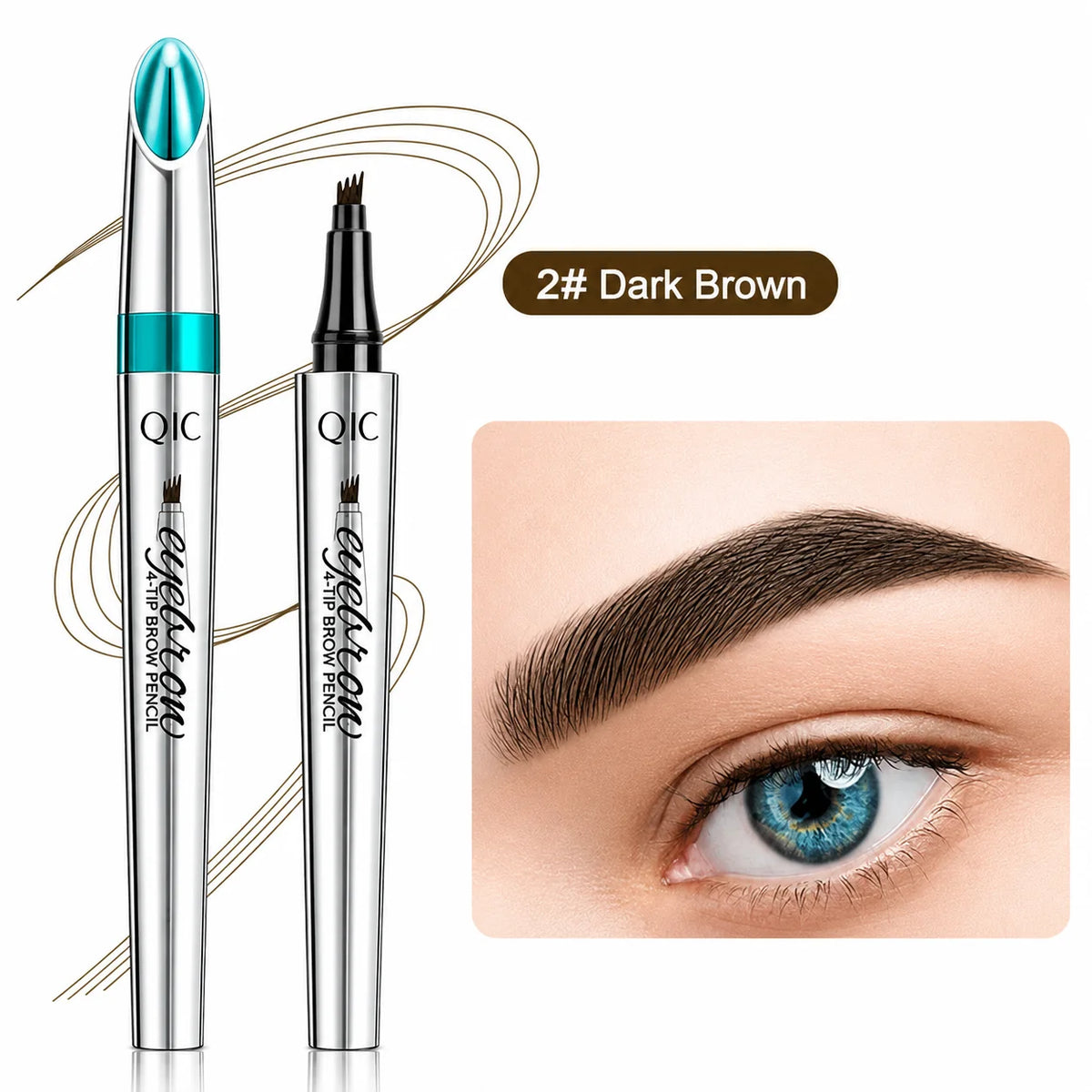 Eyebrow Pen Four-Tip Microblading Effect Waterproof & Long-Lasting