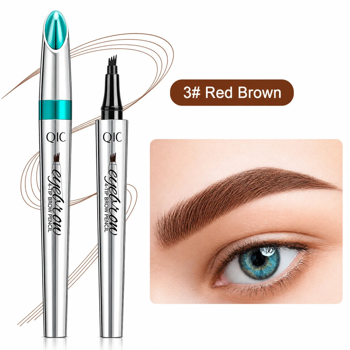 Eyebrow Pen Four-Tip Microblading Effect Waterproof & Long-Lasting
