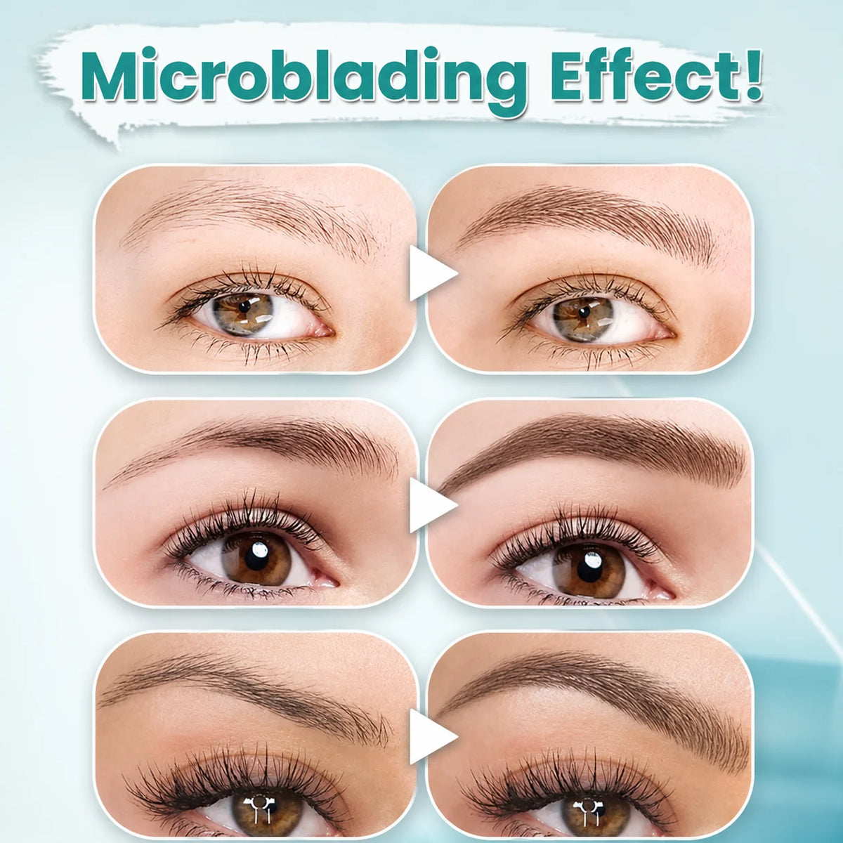 Eyebrow Pen Four-Tip Microblading Effect Waterproof & Long-Lasting