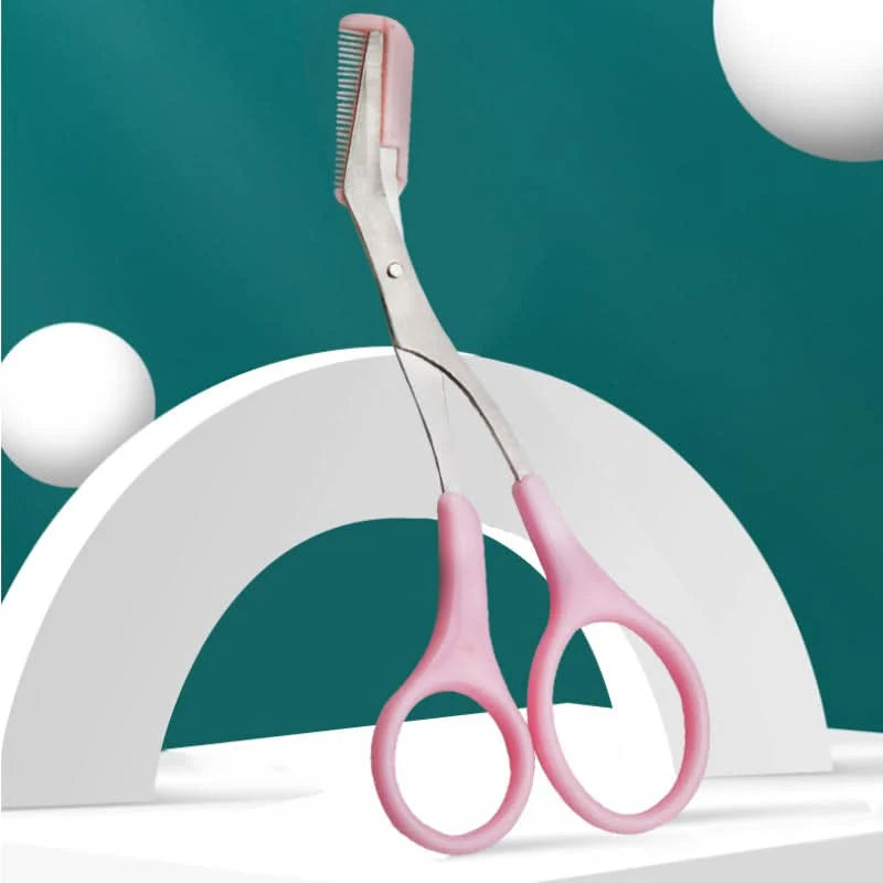 Eyebrow Scissors Stainless Steel Precision Blades Mini Comb